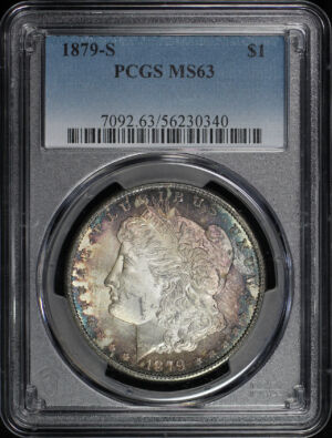 Obverse of this 1879-S Morgan Dollar PCGS MS-63