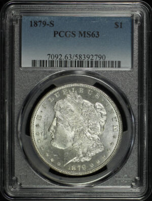Obverse of this 1879-S Morgan Dollar PCGS MS-63