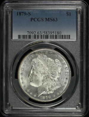Obverse of this 1879-S Morgan Dollar PCGS MS-63