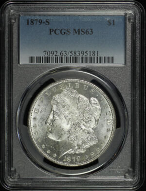 Obverse of this 1879-S Morgan Dollar PCGS MS-63