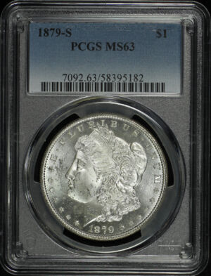 Obverse of this 1879-S Morgan Dollar PCGS MS-63