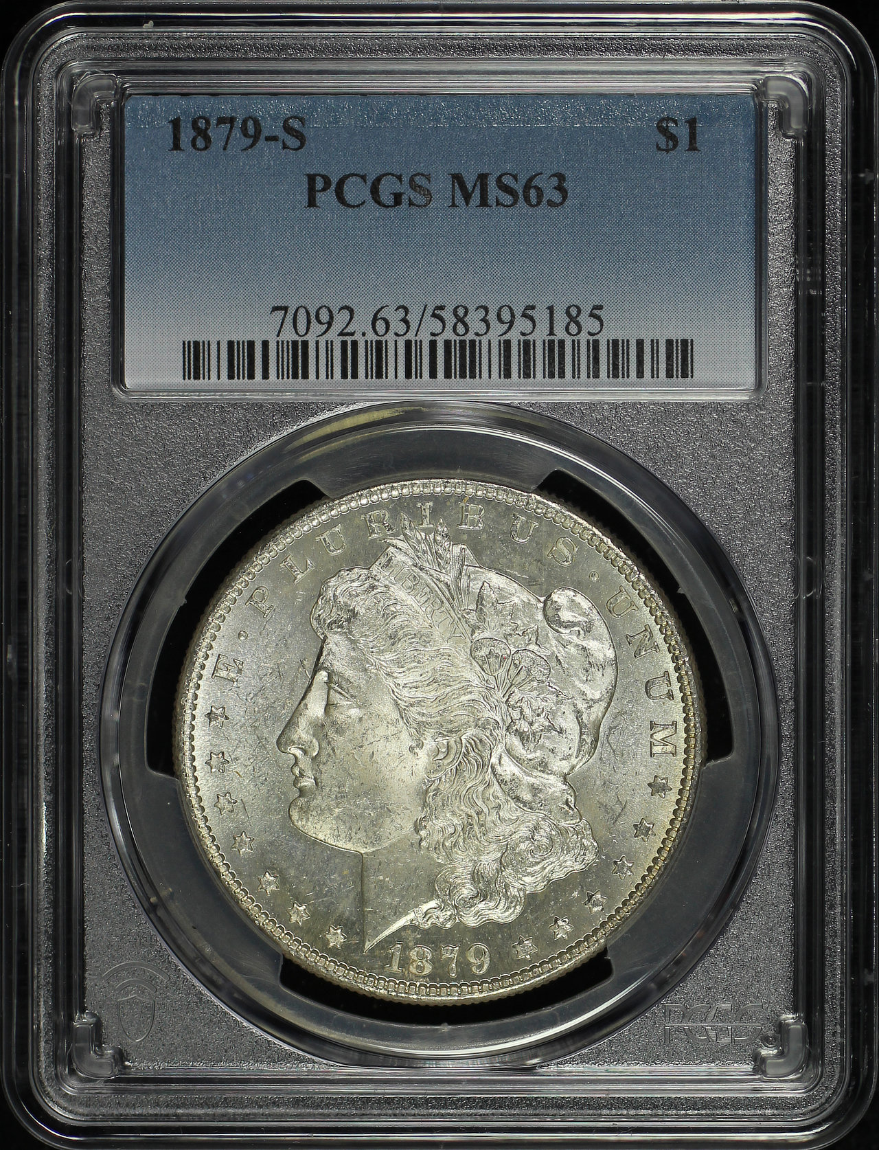Obverse of this 1879-S Morgan Dollar PCGS MS-63