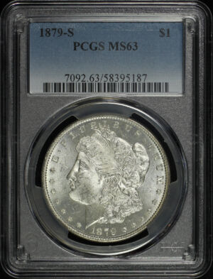 Obverse of this 1879-S Morgan Dollar PCGS MS-63