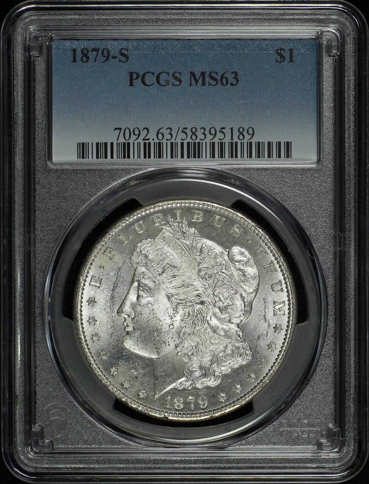 Obverse of this 1879-S Morgan Dollar PCGS MS-63