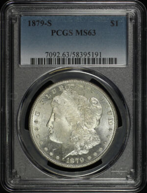 Obverse of this 1879-S Morgan Dollar PCGS MS-63