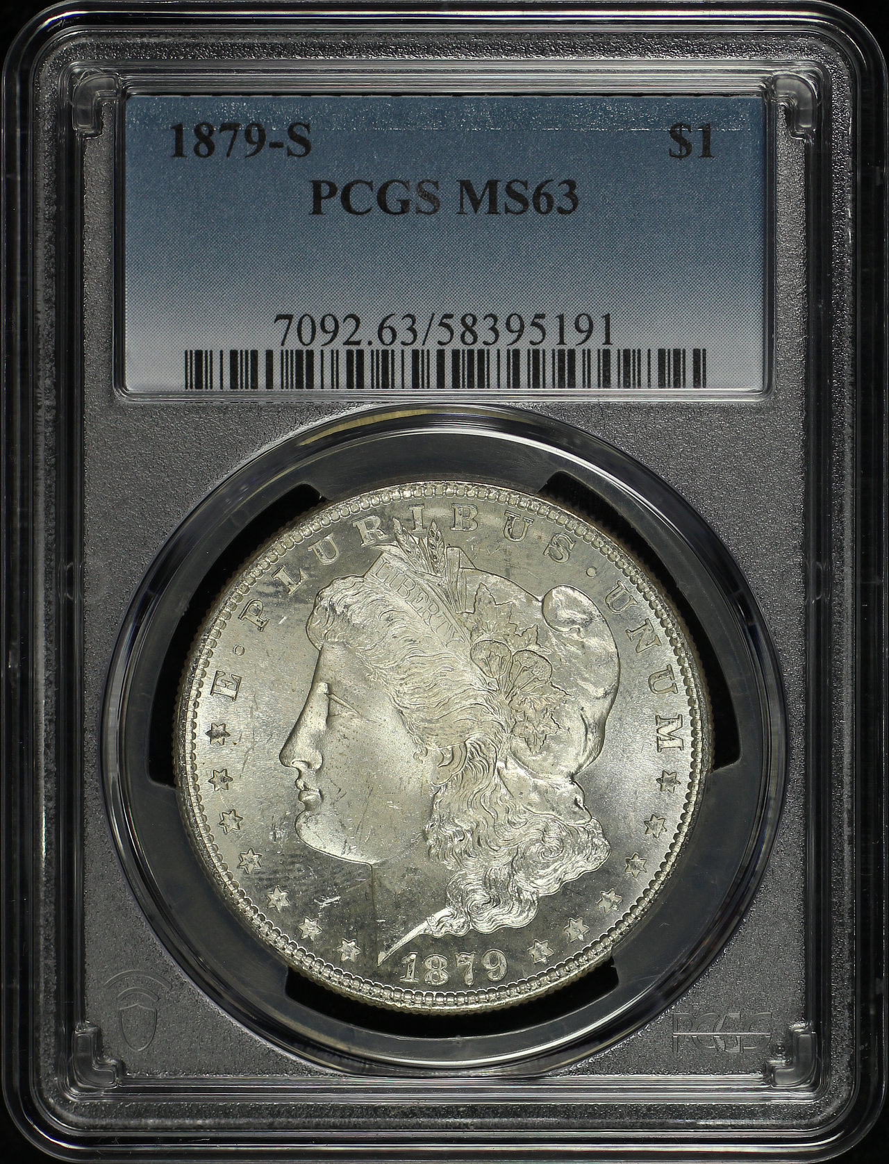 Obverse of this 1879-S Morgan Dollar PCGS MS-63