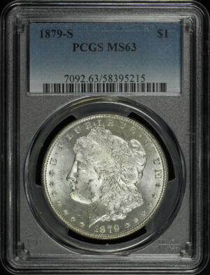 Obverse of this 1879-S Morgan Dollar PCGS MS-63