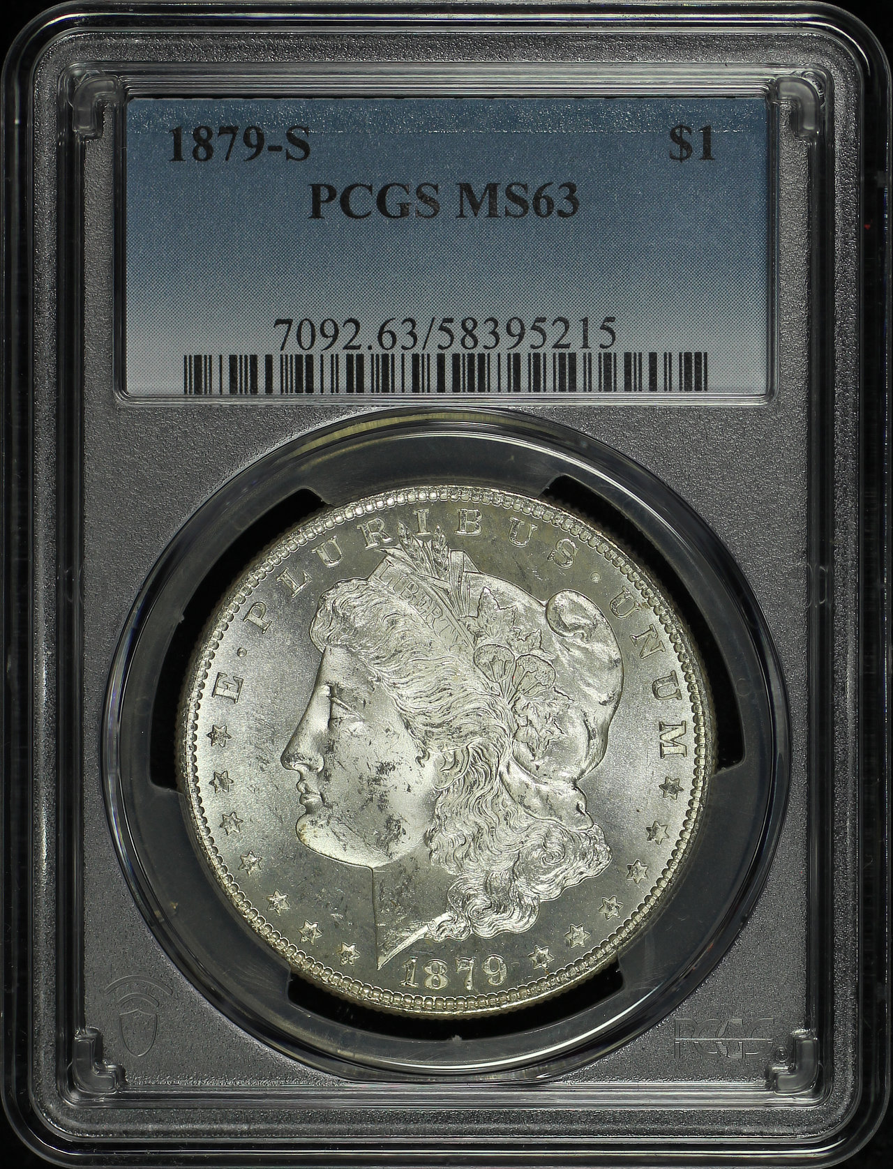 Obverse of this 1879-S Morgan Dollar PCGS MS-63