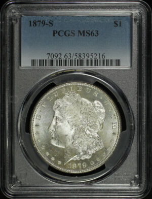 Obverse of this 1879-S Morgan Dollar PCGS MS-63