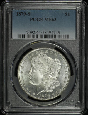 Obverse of this 1879-S Morgan Dollar PCGS MS-63
