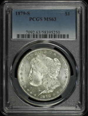 Obverse of this 1879-S Morgan Dollar PCGS MS-63