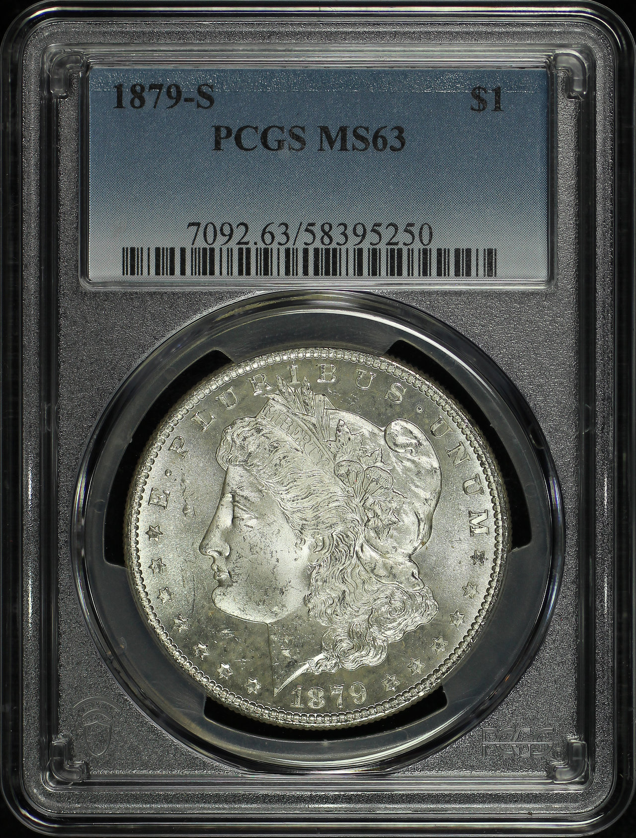Obverse of this 1879-S Morgan Dollar PCGS MS-63