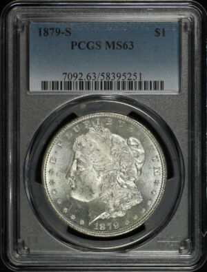 Obverse of this 1879-S Morgan Dollar PCGS MS-63