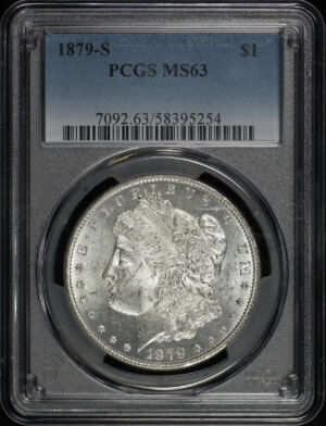 Obverse of this 1879-S Morgan Dollar PCGS MS-63