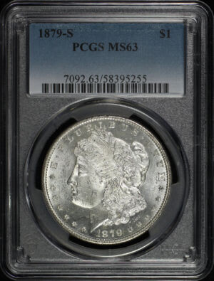 Obverse of this 1879-S Morgan Dollar PCGS MS-63
