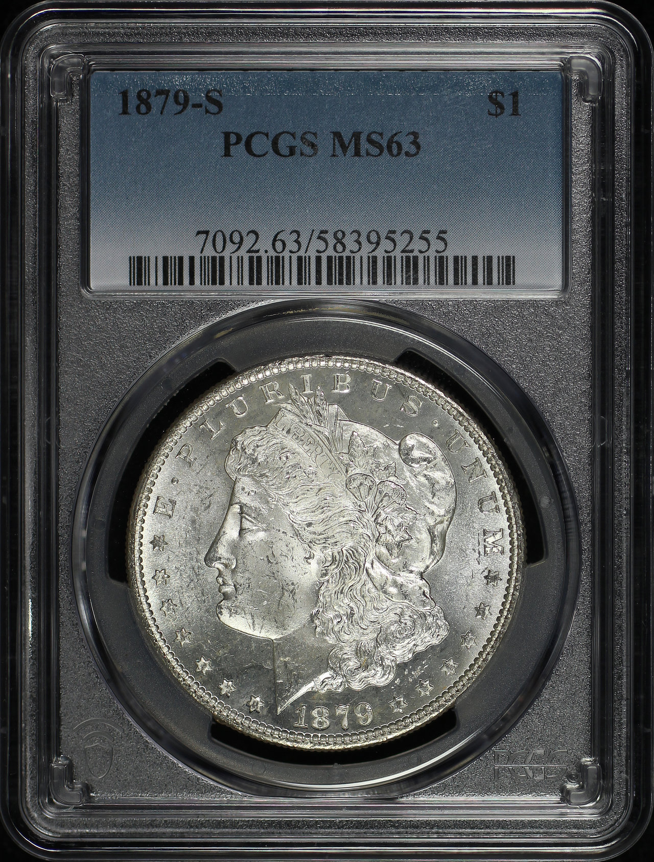 Obverse of this 1879-S Morgan Dollar PCGS MS-63