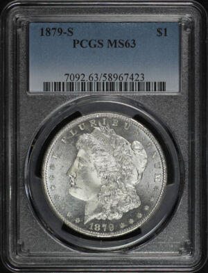 Obverse of this 1879-S Morgan Dollar PCGS MS-63