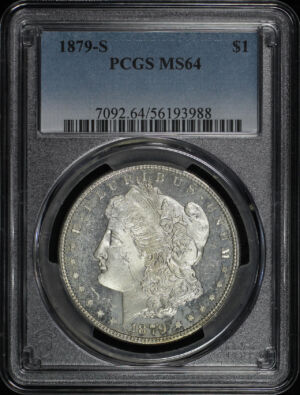 Obverse of this 1879-S Morgan Dollar PCGS MS-64