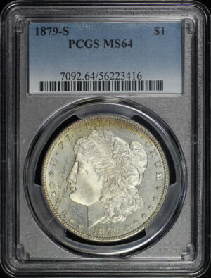 Obverse of this 1879-S Morgan Dollar PCGS MS-64