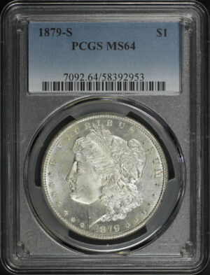 Obverse of this 1879-S Morgan Dollar PCGS MS-64