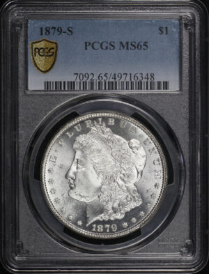 Obverse of this 1879-S Morgan Dollar PCGS MS-65