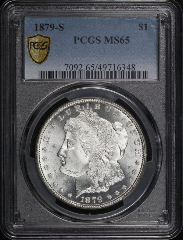Obverse of this 1879-S Morgan Dollar PCGS MS-65