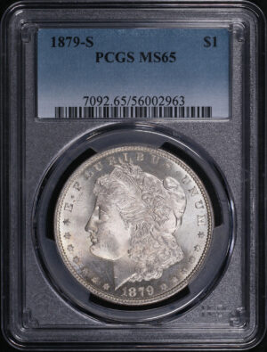 Obverse of this 1879-S Morgan Dollar PCGS MS-65