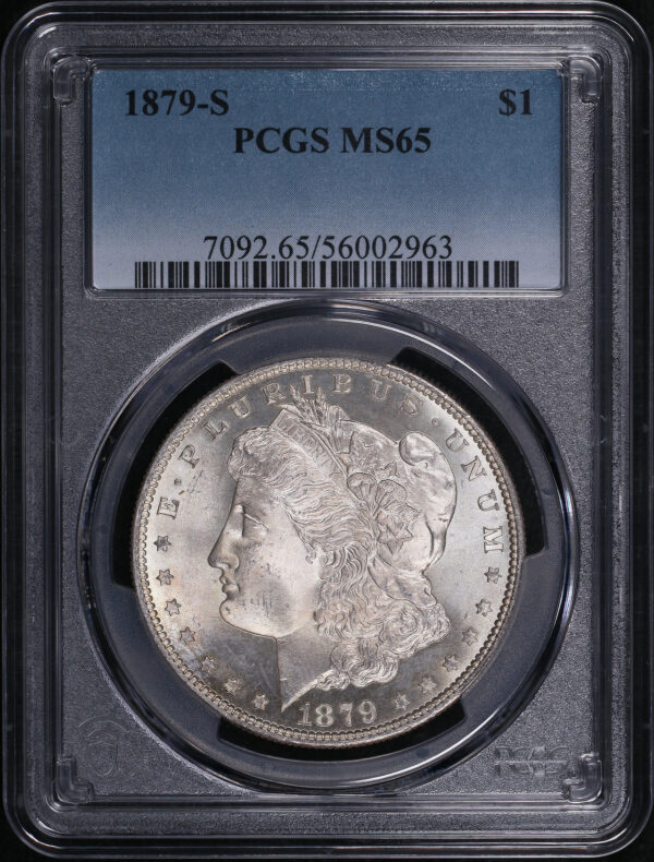 Obverse of this 1879-S Morgan Dollar PCGS MS-65