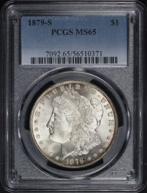 Obverse of this 1879-S Morgan Dollar PCGS MS-65