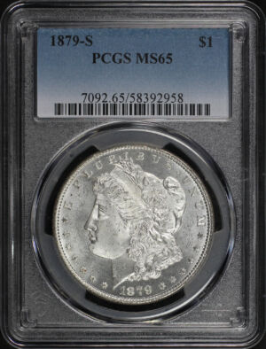 Obverse of this 1879-S Morgan Dollar PCGS MS-65