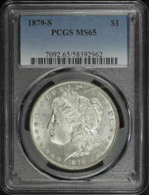 Obverse of this 1879-S Morgan Dollar PCGS MS-65