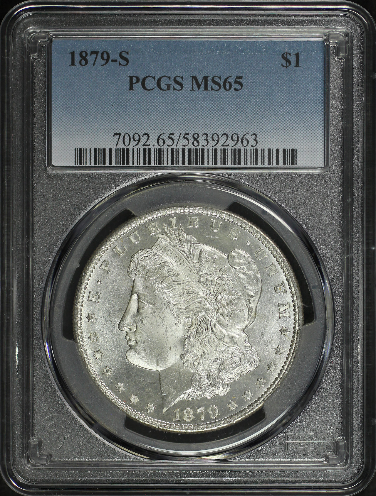 Obverse of this 1879-S Morgan Dollar PCGS MS-65