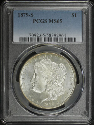 Obverse of this 1879-S Morgan Dollar PCGS MS-65