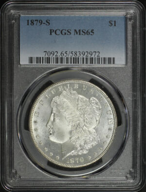 Obverse of this 1879-S Morgan Dollar PCGS MS-65