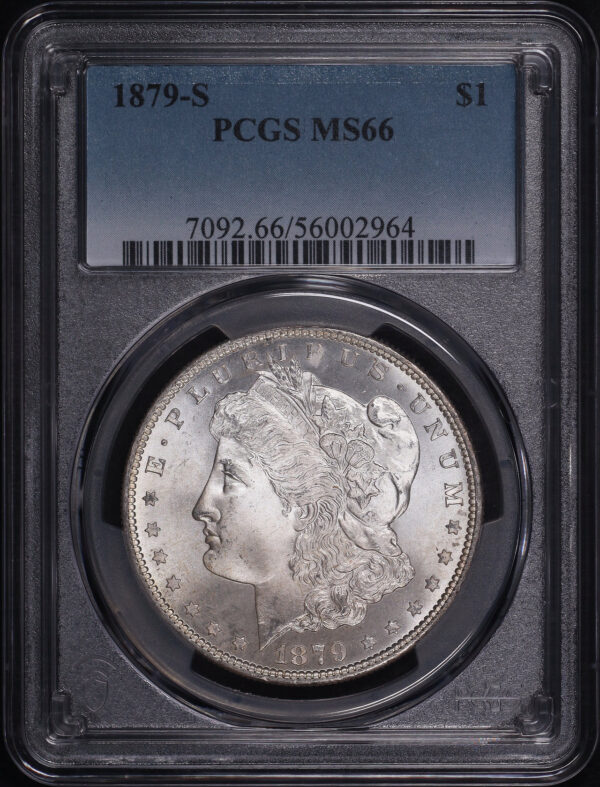 Obverse of this 1879-S Morgan Dollar PCGS MS-66