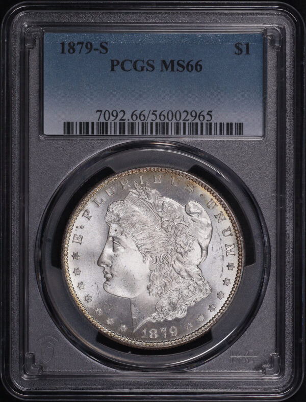 Obverse of this 1879-S Morgan Dollar PCGS MS-66