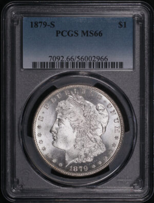 Obverse of this 1879-S Morgan Dollar PCGS MS-66