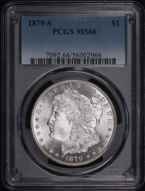 Obverse of this 1879-S Morgan Dollar PCGS MS-66