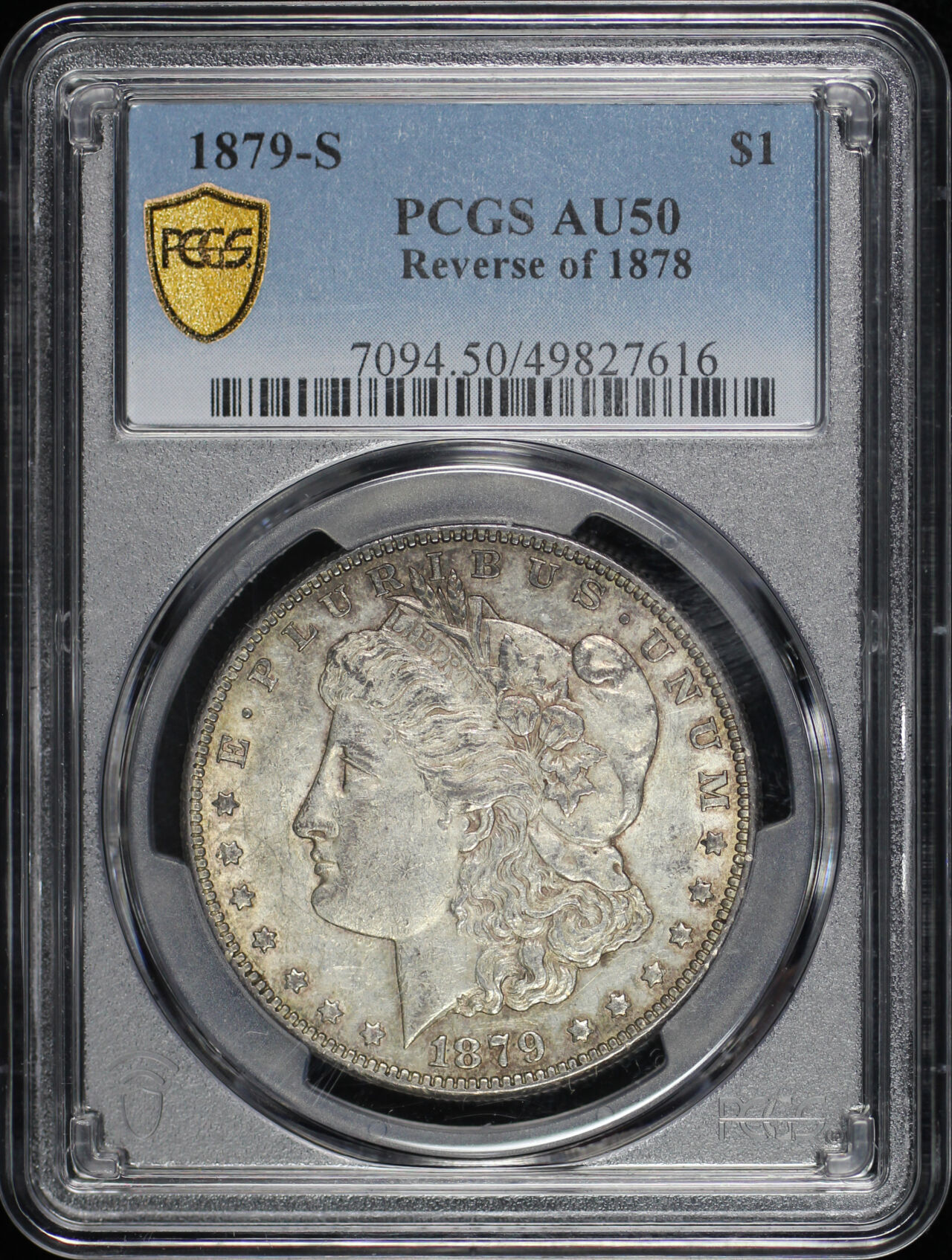 Gallery image of this 1879-S Morgan Dollar Reverse of 1878 PCGS AU-50