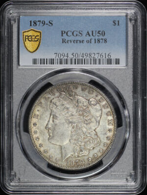 Obverse of this 1879-S Morgan Dollar Reverse of 1878 PCGS AU-50