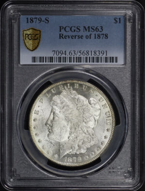 Obverse of this 1879-S Reverse of 1878 Morgan Dollar PCGS MS-63