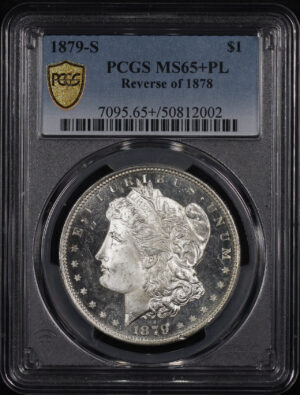 Obverse of this 1879-S Reverse of 1878 Morgan Dollar PCGS MS-65+ PL