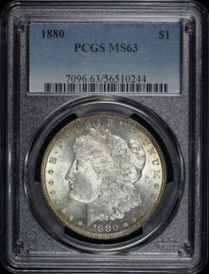Obverse of this 1880 Morgan Dollar PCGS MS-63