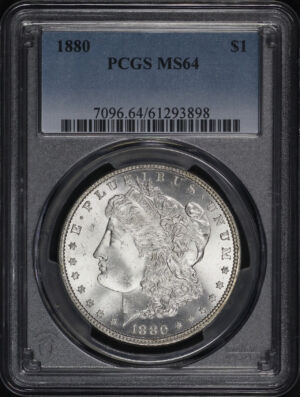 Obverse of this 1880 Morgan Dollar PCGS MS-64