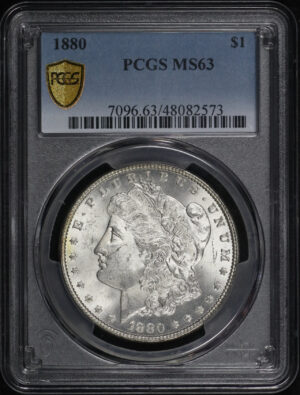 Obverse of this 1880 Morgan Dollar PCGS MS-63