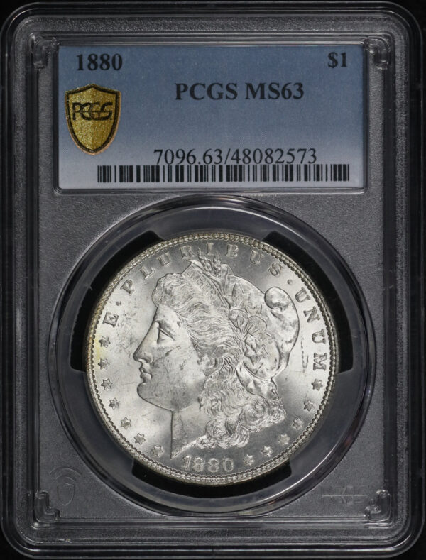 Obverse of this 1880 Morgan Dollar PCGS MS-63