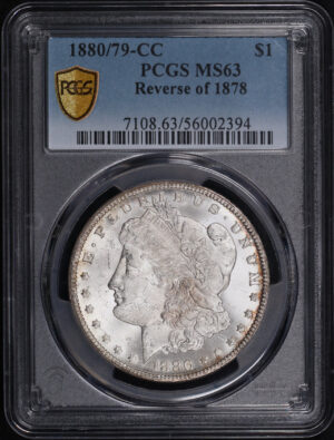 Obverse of this 1880/79-CC Reverse of 1878 Morgan Dollar PCGS MS-63