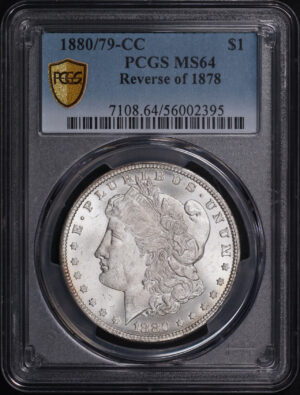 Obverse of this 1880/79-CC Reverse of 1878 Morgan Dollar PCGS MS-64