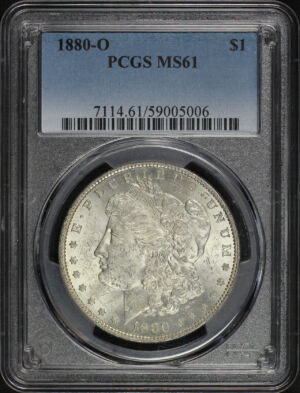 Obverse of this 1880-O Morgan Dollar PCGS MS-61
