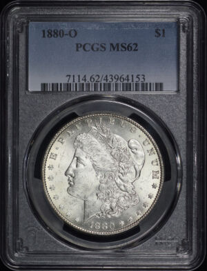 Obverse of this 1880-O Morgan Dollar PCGS MS-62